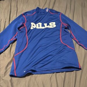 Nike Dri-Fit Buffalo Bills NFL Equipment long sleeve mock compression shirt